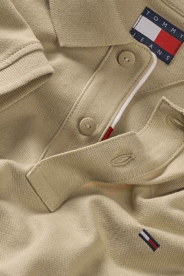 Tommy Jeans Slim short sleeve polo shirt Bež
