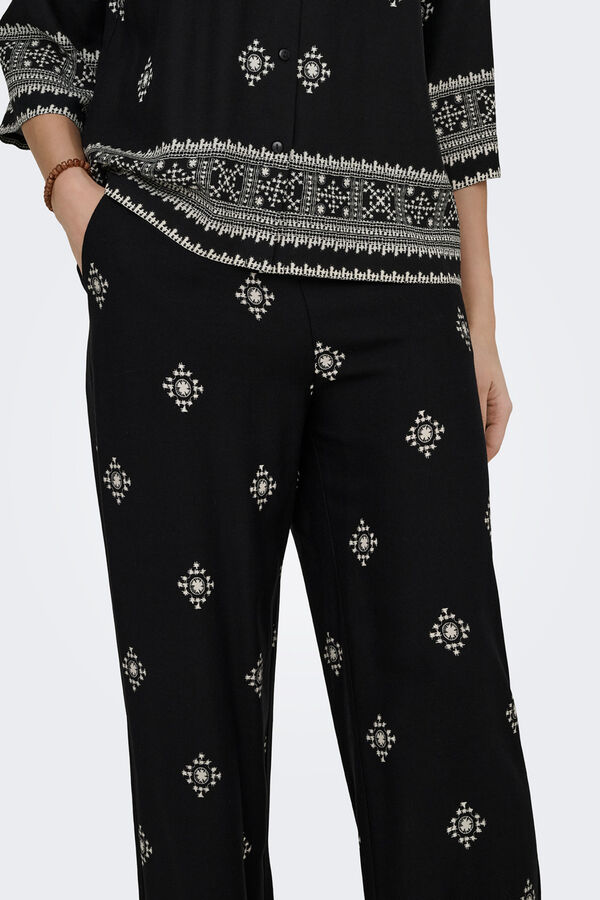 JDY Pantal&oacute;n largo ancho negro