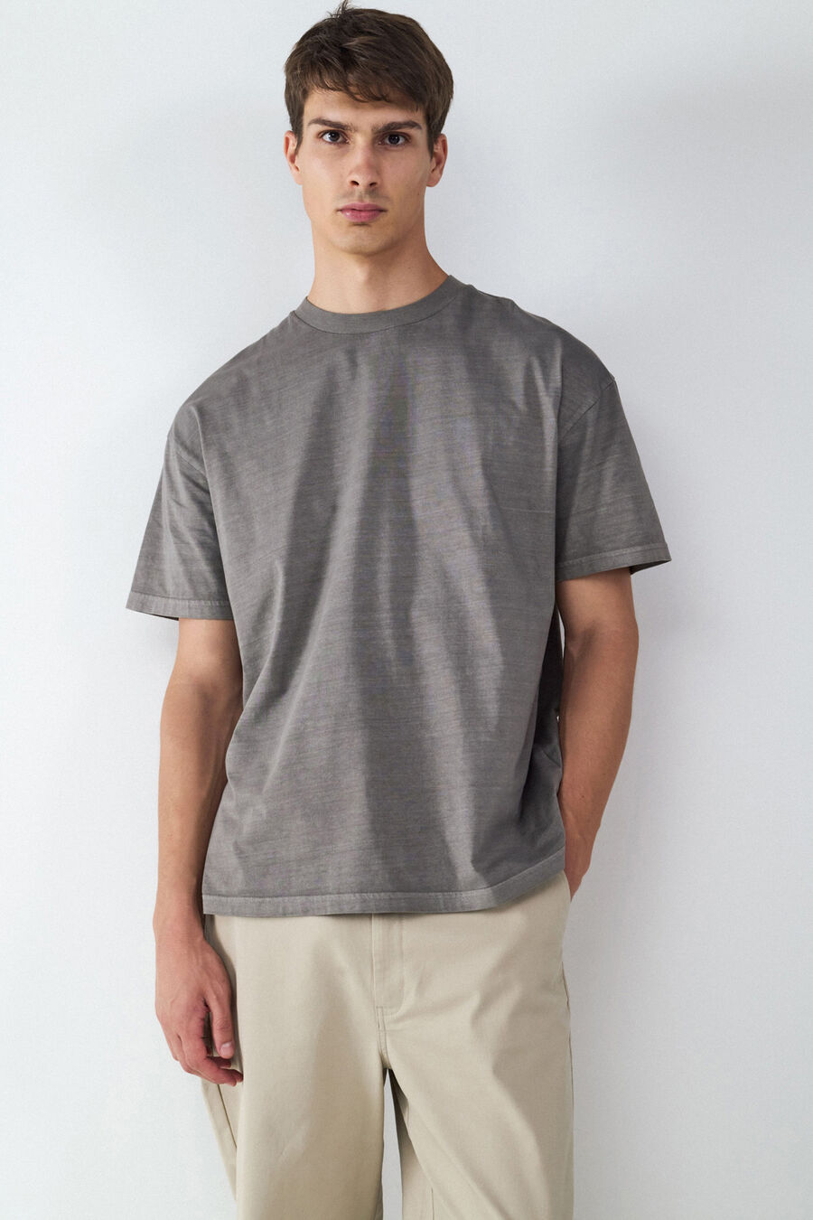 Camiseta manga corta relaxed efecto lavado