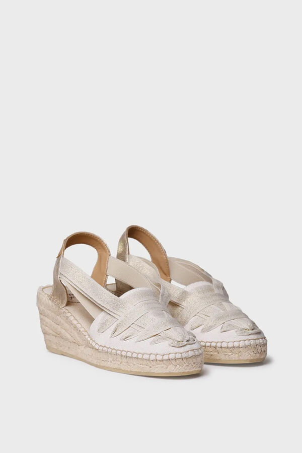 Toni Pons stockings wedge espadrille with webbing beige