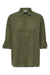 Springfield Button-up shirt with long sleeves green