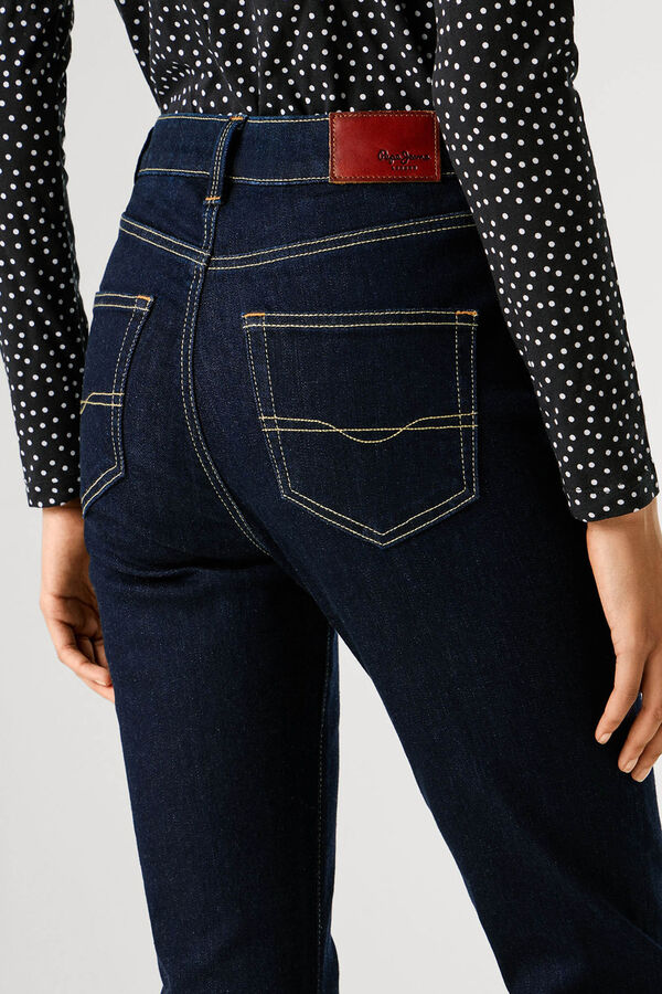Pepe Jeans Pantal&oacute;n vaquero acampanado tiro alto azul
