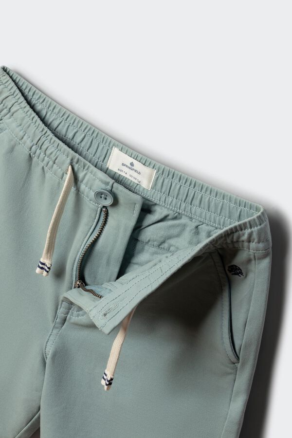 Springfield Kids Bermuda chino em malha para menino azul