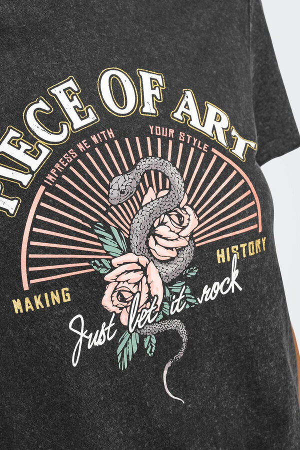 Only Printed short sleeve T-shirt grey