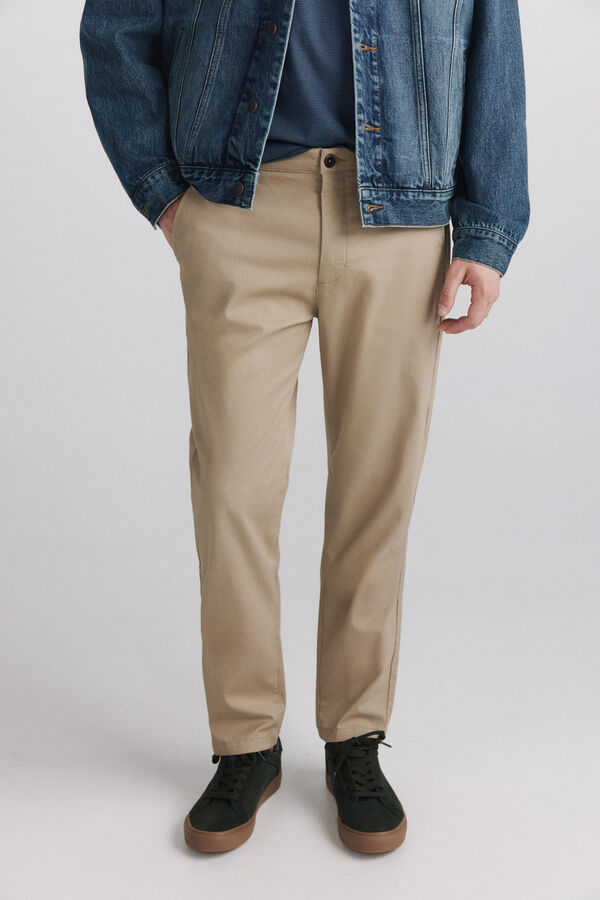 Springfield Pantal&oacute;n chino slim fit beige