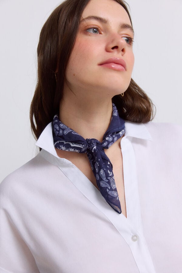 Springfield Flap collar blouse white