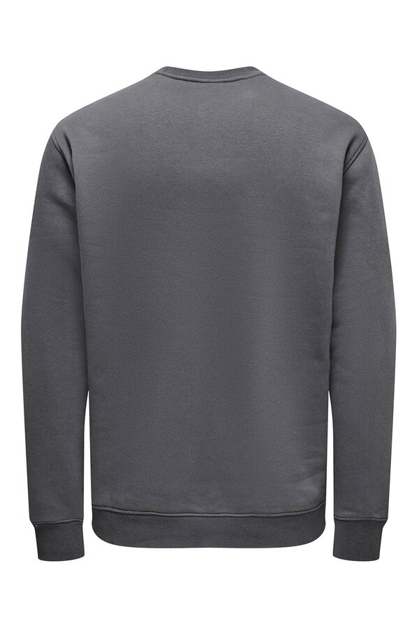 Only & Sons Sudadera con detalle frontal gris