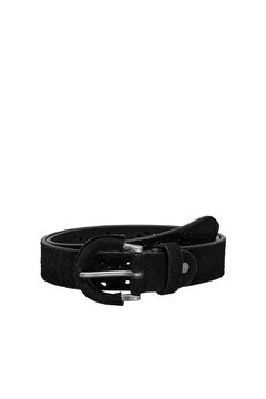 Springfield Die-cut leather belt black