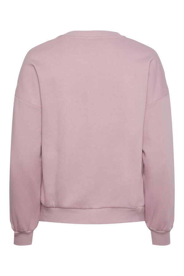 Springfield Sweatshirt Damen lange Ärmeln und geschlossener Ausschnitt. pink