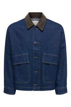 Only & Sons Jeansjacke mit Kontrastkragen