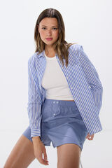 Springfield Textured striped blouse navy mix