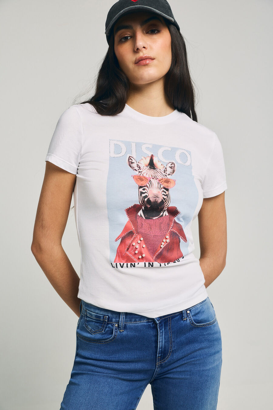 Camiseta estampada manga corta