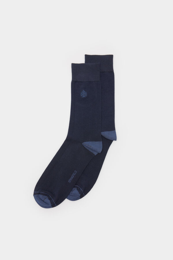 Springfield Socken lang klassisch gesticktes Logo schwarz