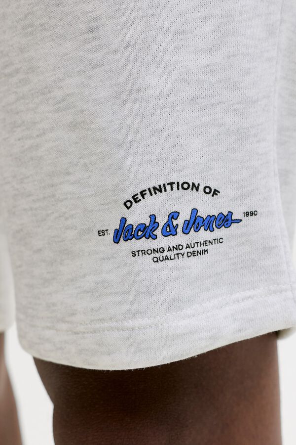 Jack & Jones Bermuda felpa regular fit blanco