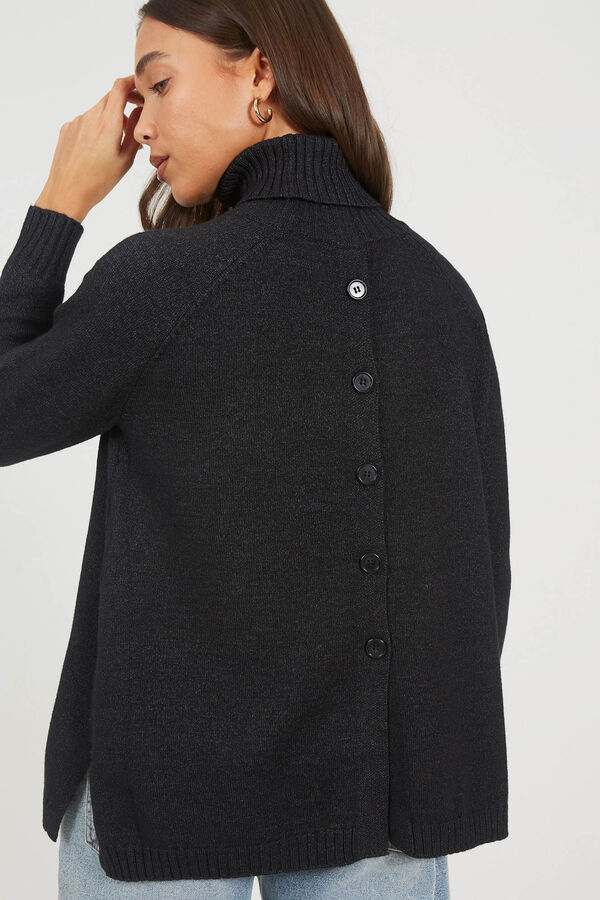 Brave Soul Jersey con botones en la espalda gris