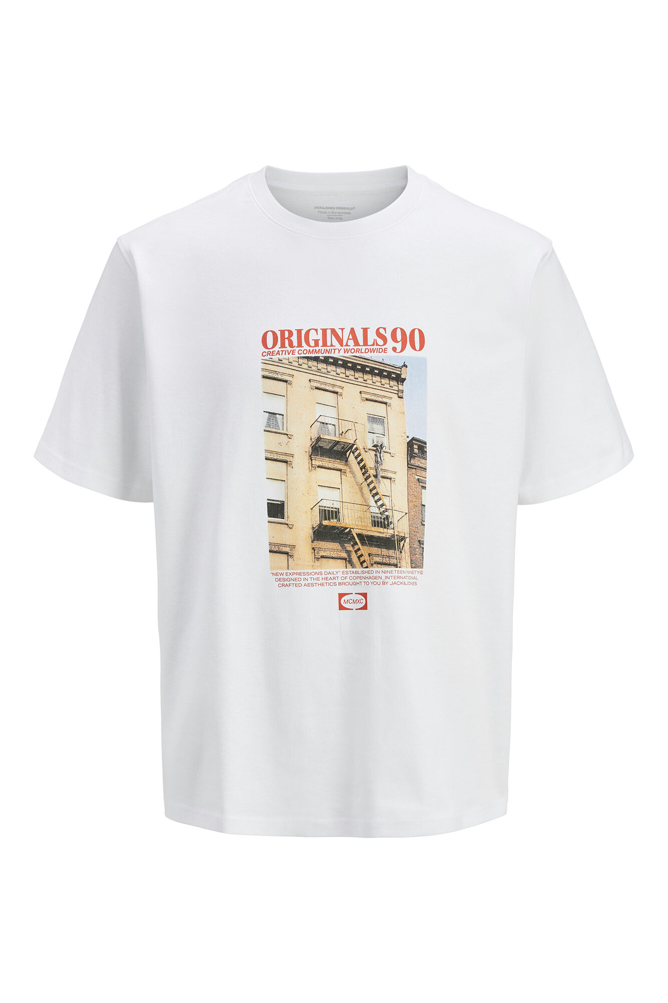 Jack & Jones Locker geschnittenes, bedrucktes T-Shirt