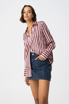 Tiffosi Camisa Satinada a Rayas estampado