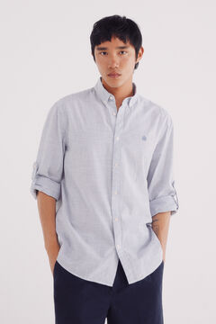 Springfield striped cotton slub shirt