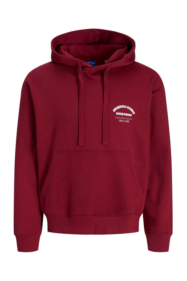 Jack & Jones Sudadera capucha original studio rojo