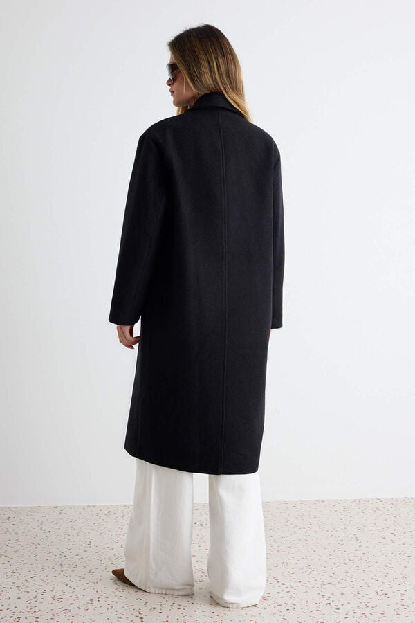 Trendyol Long oversized coat black