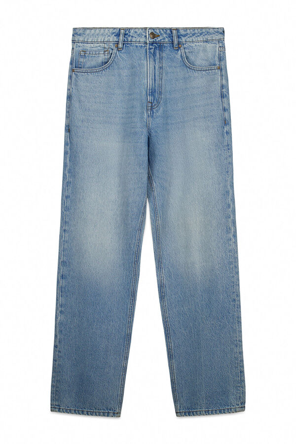 Springfield Light wash straight fit jeans blue