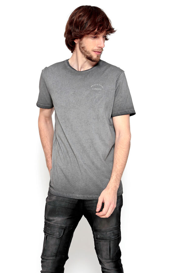 Springfield Printed short-sleeved T-shirt  gris