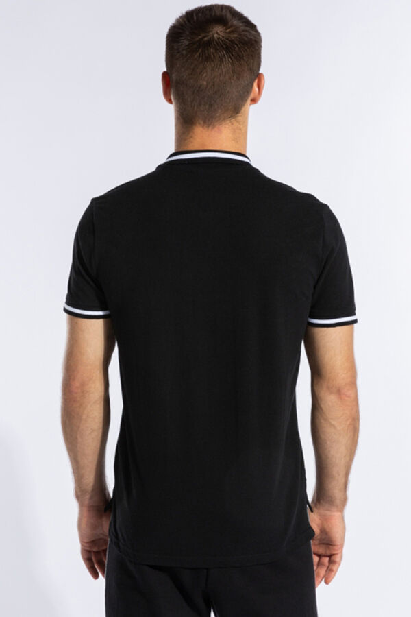 Springfield Black Comfort li short-sleeved polo shirt crna