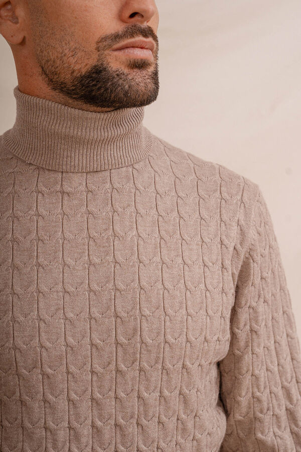 Celopman Turtleneck Knotted Sweater gris