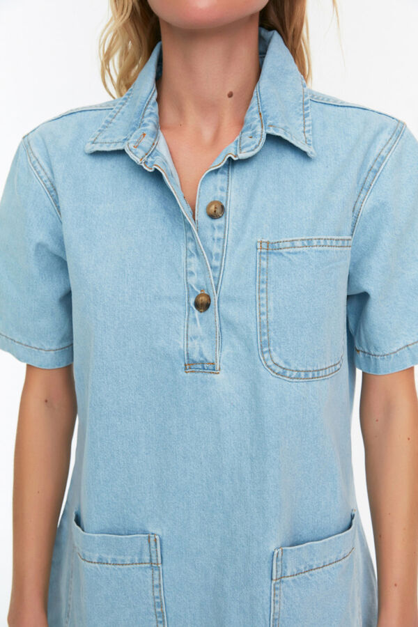 Trendyol Mini shirt dress blue