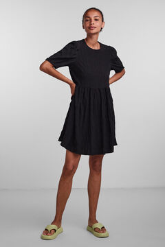 Springfield Kurzes Kleid mit kurzen Ärmeln. schwarz