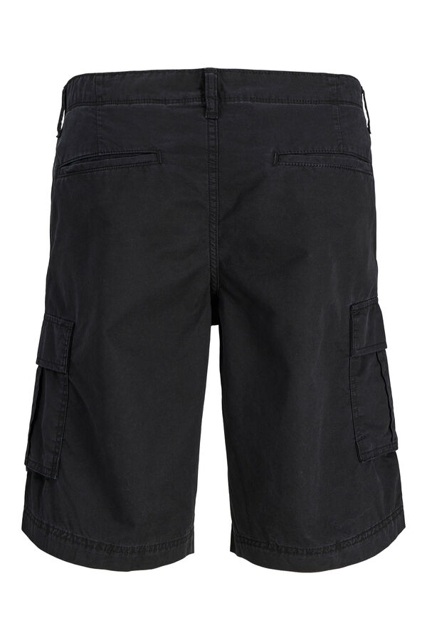 JJ REBEL Relaxed fit cargo Bermuda shorts black