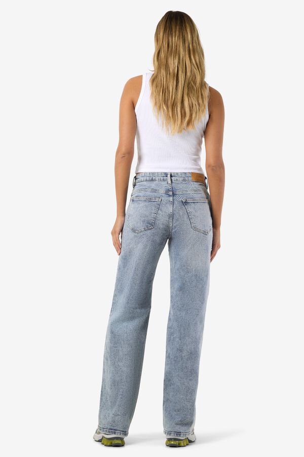 Noisy May Jeans wide leg de tiro alto azul