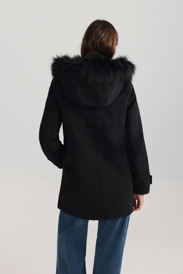 Springfield Faux fur hood parka black
