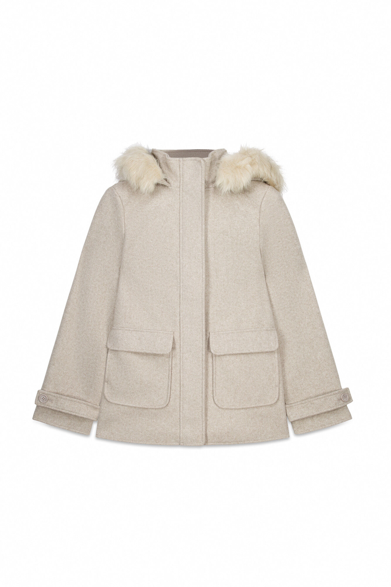 Springfield Midi coat with faux fur hood