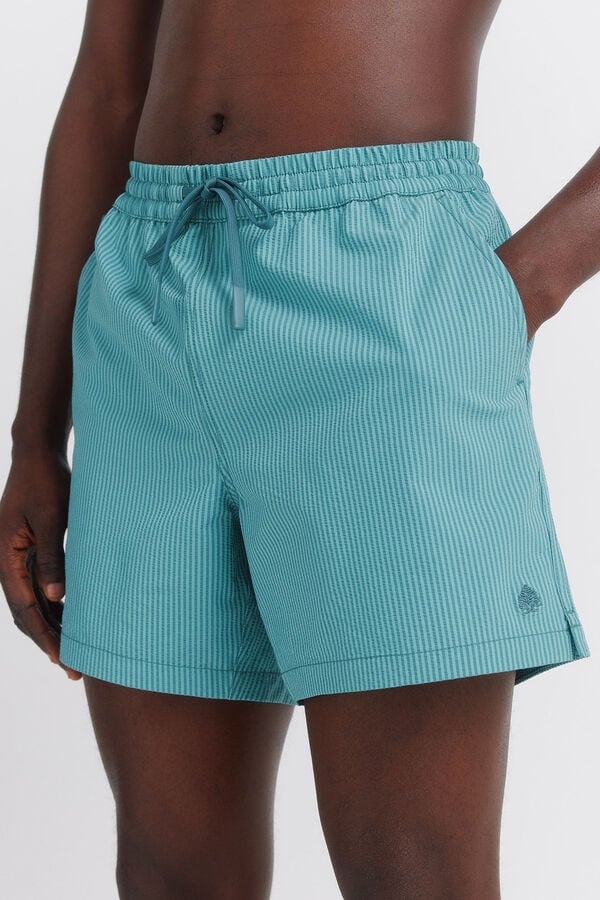 Springfield Striped seersucker swimwear blue