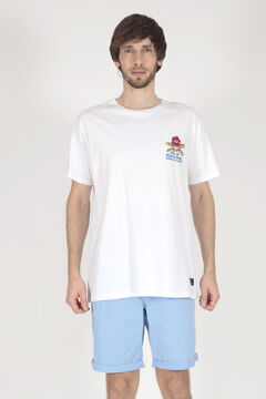 Springfield Camiseta estampada en espalda blanco