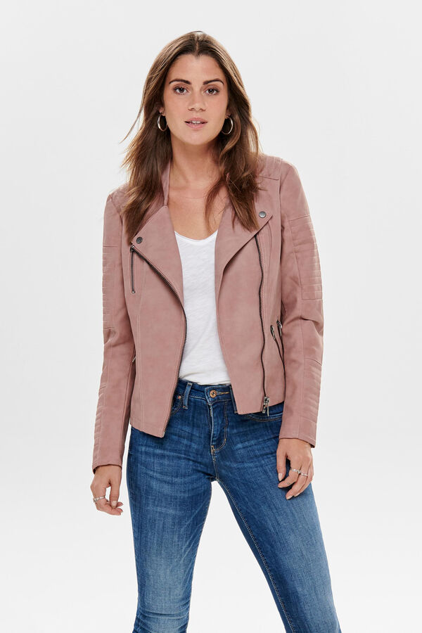 Springfield Women's biker jacket with zip fastening pink