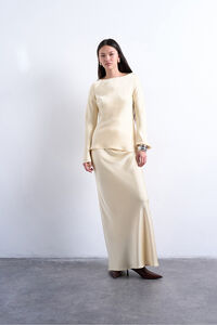 Topshop Falda larga satinada.