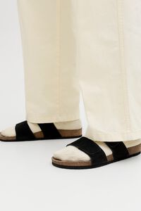 Jack & Jones Veloursleder-Sandalen mit Gummisohle