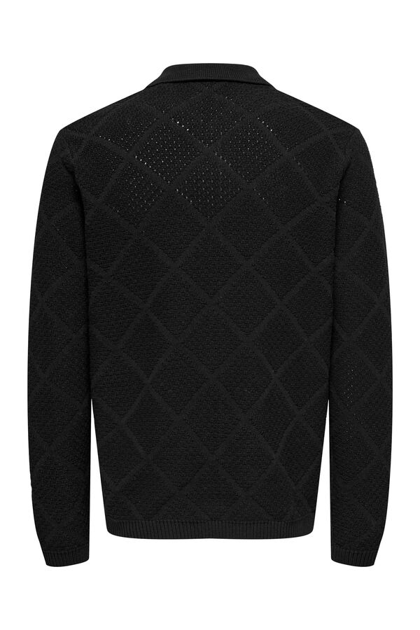 Only & Sons C&aacute;rdigan cierre de botones negro