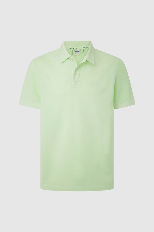 Springfield Piqué-Poloshirt mit Logostickerei grün