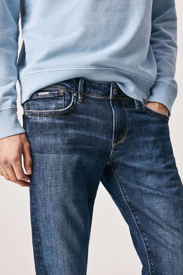 Springfield Hatch slim fit low waist jeans lila