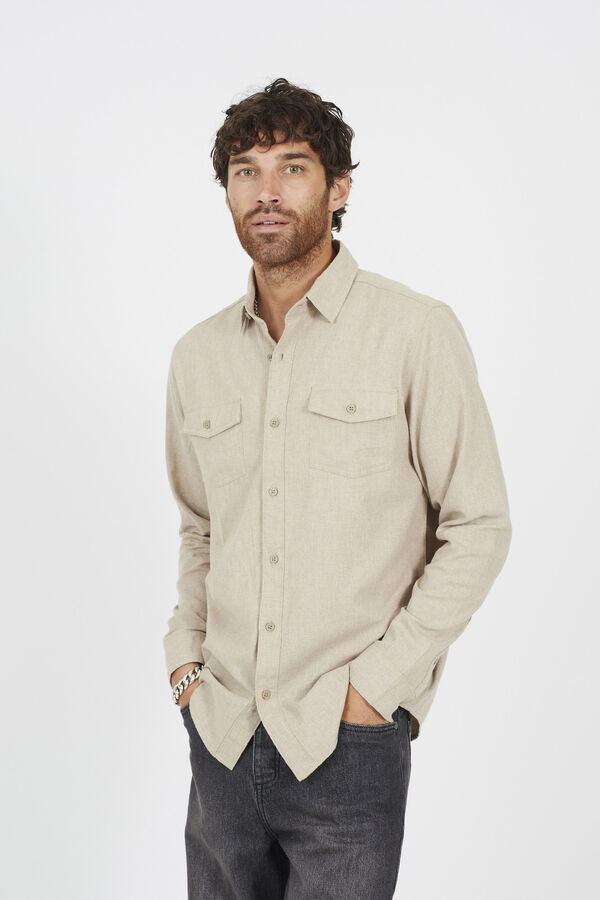 Brave Soul Long-sleeved shirt nude