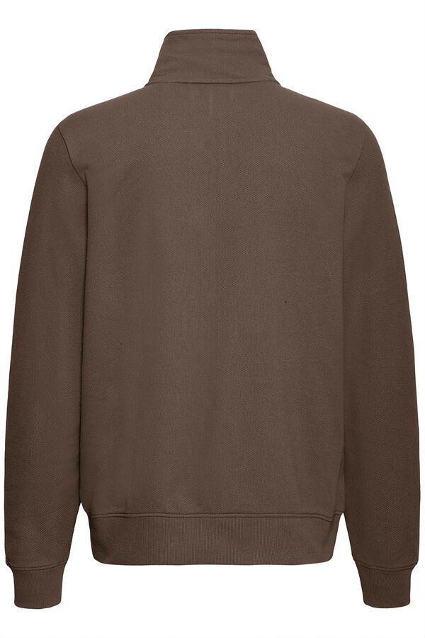 Blend High neck zip fastening sweatshirt nude