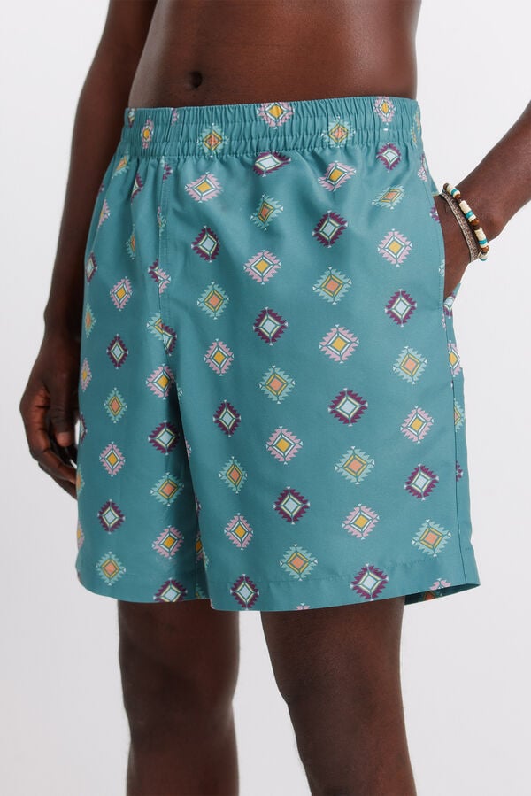 Springfield Ethnic print swimwear blue