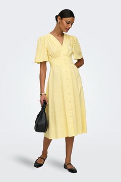 JDY Vestido midi manga corta capa