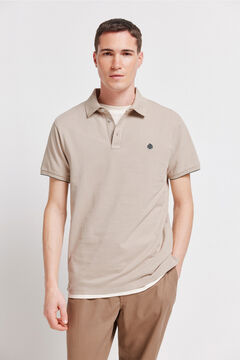 Springfield Polo piqu&eacute; contraste pu&ntilde;o slim fit
