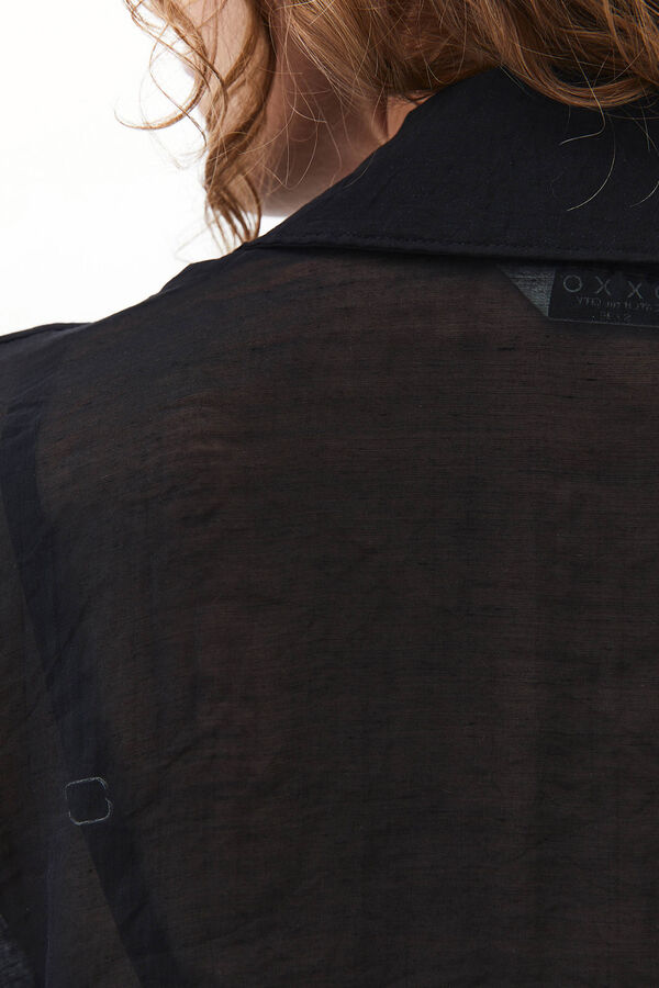 Oxxo Camisa de mangas abullonadas negro