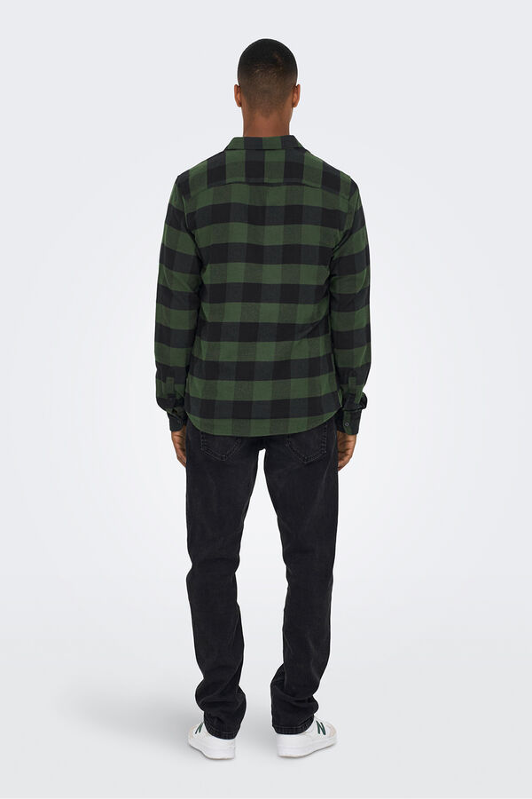 Only & Sons Langärmelig Hemd Grün