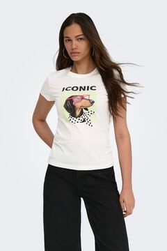Only T-shirt estampada de manga curta